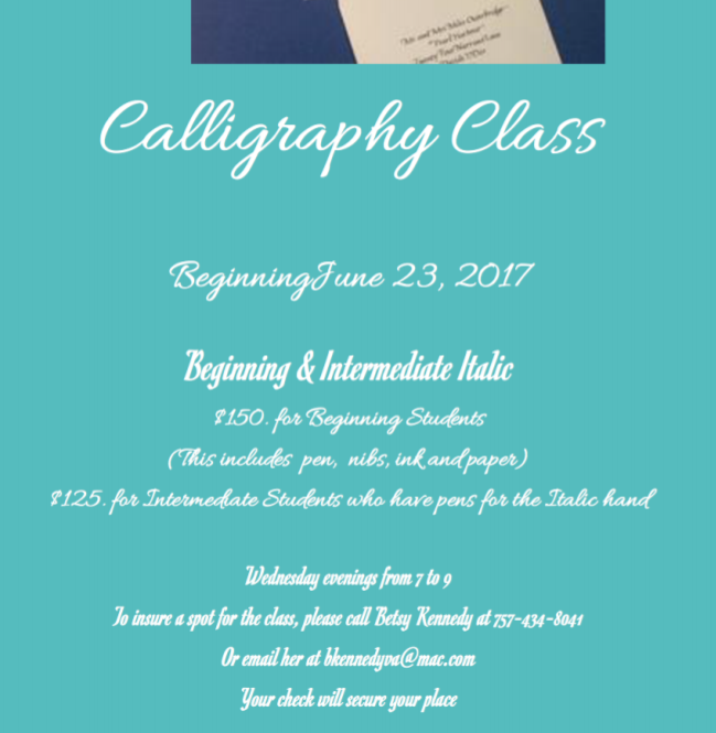 betsy calligraphy class 2